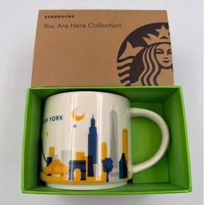 Starbucks You Are Here Collection New York City Skyline Mug 14oz Coffee Cup NEW